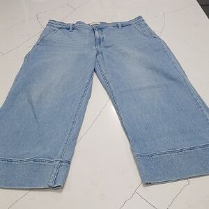 KanCan Light Wash Wide Leg Cropped Jeans